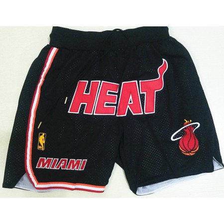 NBA Miami Heat Uomo Pantaloncini Tascabili Nero Swingman